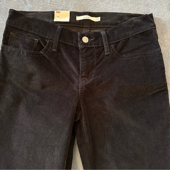NWT Levi's 711 Skinny Mid Rise Corduroy Black Pants - Picture 6 of 15